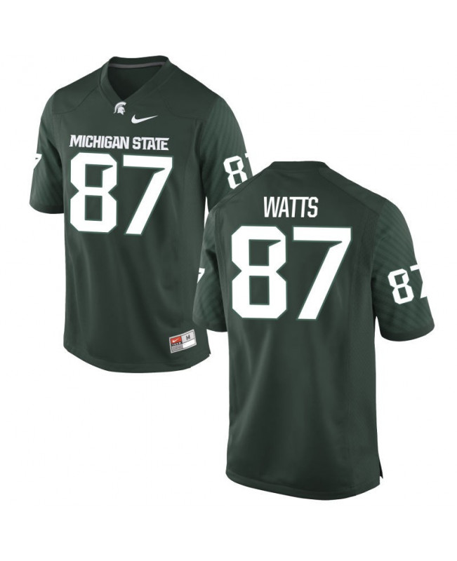Men's Michigan State Spartans #87 Jahz Watts NCAA Nike Authentic Green College Stitched Football Jersey RR41S45QQ
